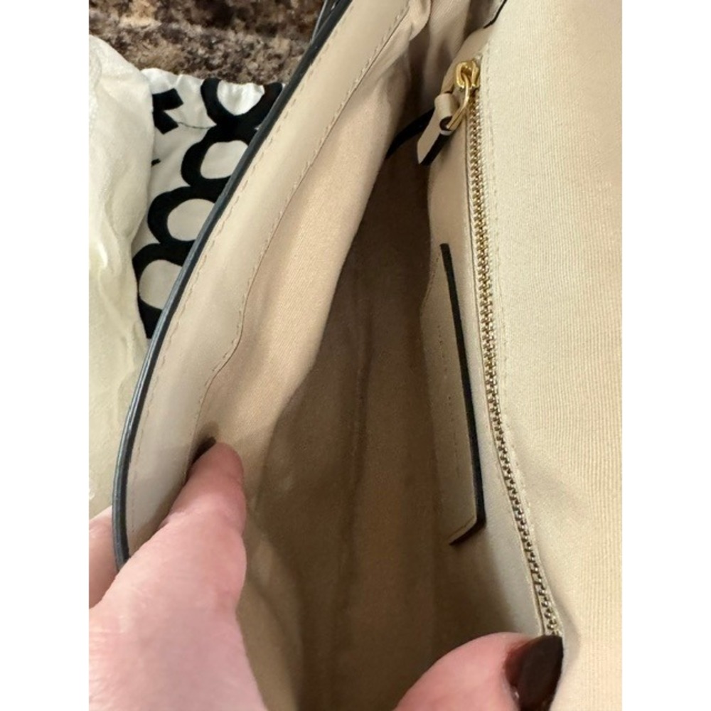 Marc Jacobs J Marc Cross/Shoulder Bag Black Cream Colorblock Leather - Picture 15 of 16